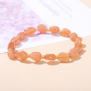 Natural Sunstone Freeform Bracelet