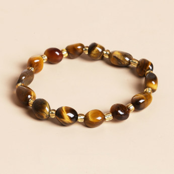 Natural Freeform Yellow Tiger’s Eye Bracelet