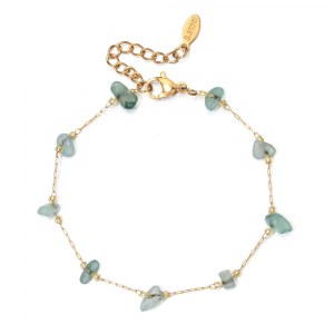 Natural Freeform Green Crystal Bracelet