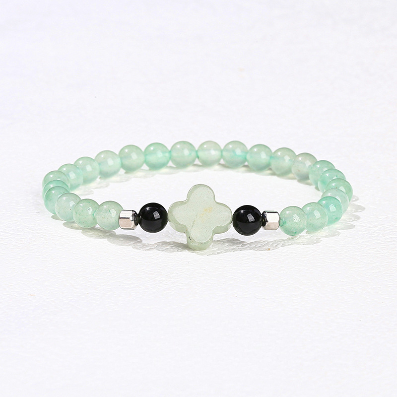 Natural Green Aventurine Four-Leaf Clover Bracelet