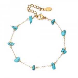 Natural Turquoise Freeform Mini Stone Bracelet